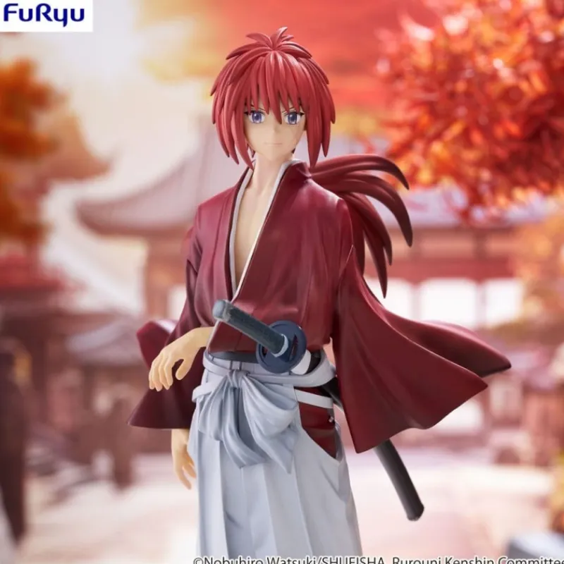 Hot Estatua PVC Kenshin Himura 19 cm Rurouni Kenshin Figuras