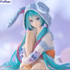 FuRyu Figuras^Estatua PVC Noodle Stopper Hatsune Miku Rabbit Ear Hood 14 cm