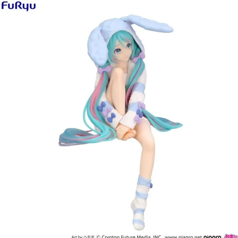 FuRyu Figuras^Estatua PVC Noodle Stopper Hatsune Miku Rabbit Ear Hood 14 cm