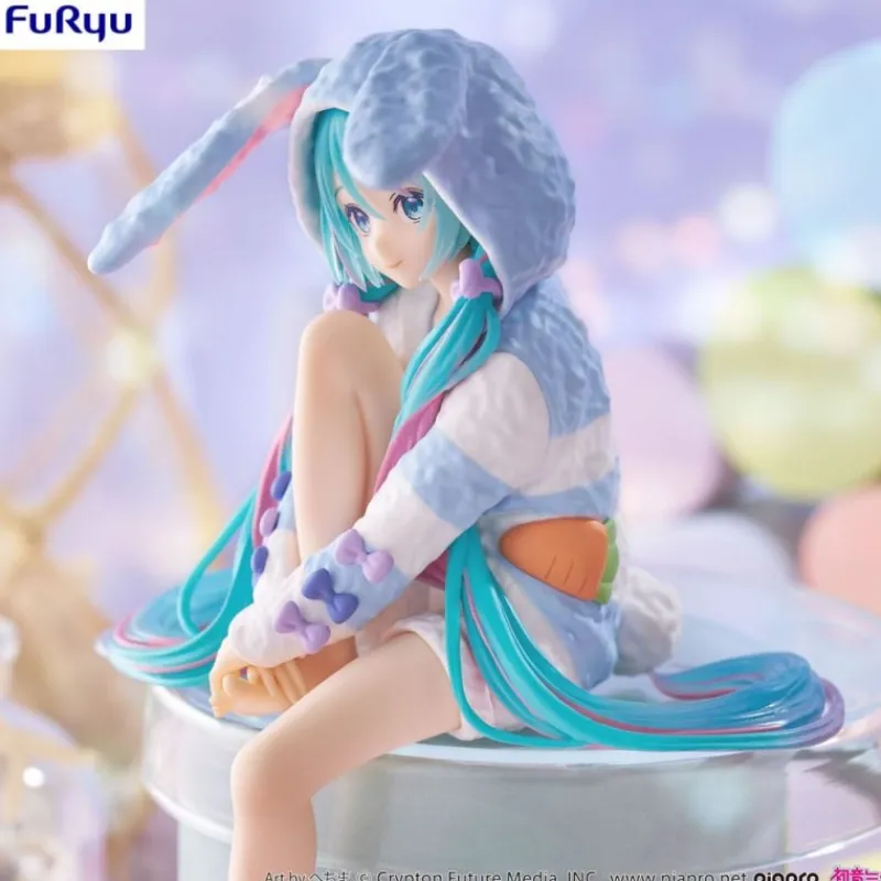 FuRyu Figuras^Estatua PVC Noodle Stopper Hatsune Miku Rabbit Ear Hood 14 cm