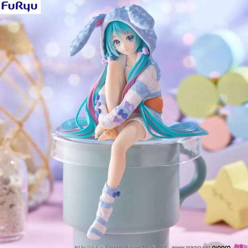 FuRyu Figuras^Estatua PVC Noodle Stopper Hatsune Miku Rabbit Ear Hood 14 cm