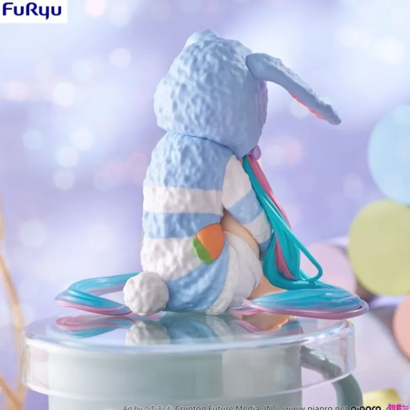 FuRyu Figuras^Estatua PVC Noodle Stopper Hatsune Miku Rabbit Ear Hood 14 cm