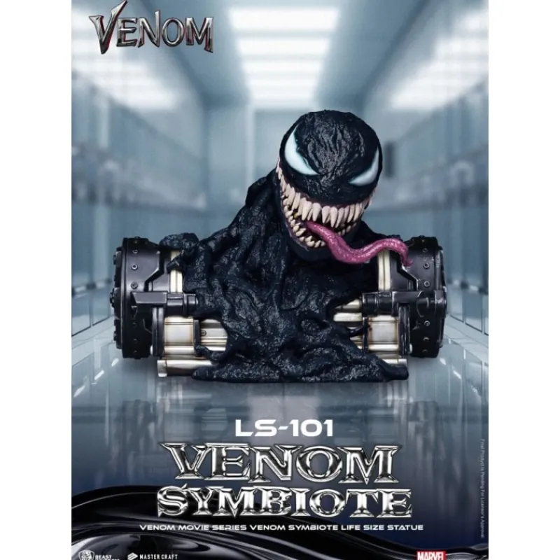 Beast Kingdom Cosas De Villanos Marvel|Coleccionismo Marvel^Estatua tamaño real Venom Symbiote 24 cm