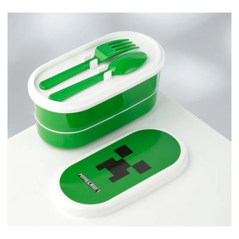 Best Fiambrera con cubiertos Minecraft Creeper Minecraft|Regalos Y Coleccionismo Para Gamers - Cosas De Videojuegos Míticos