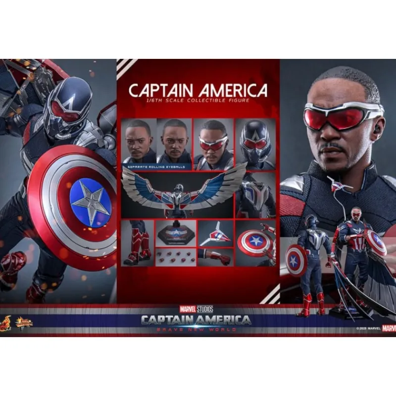 Hot Toys Superhéroes Marvel|Coleccionismo Marvel^Figura Articulada Captain America 30 cm