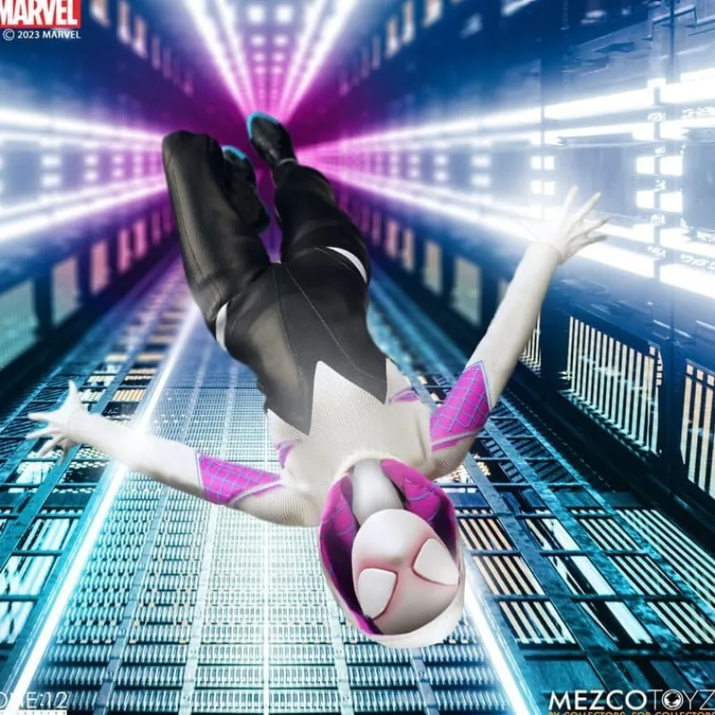 Mezco Toys Superhéroes Marvel|Coleccionismo Marvel^Figura articulada Ghost-Spider 1/12 Marvel 16 cm