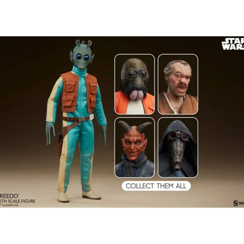 Sideshow Collectibles Replicas Y Coleccionismo Star Wars ^Figura articulada Greedo Star Wars 30 cm