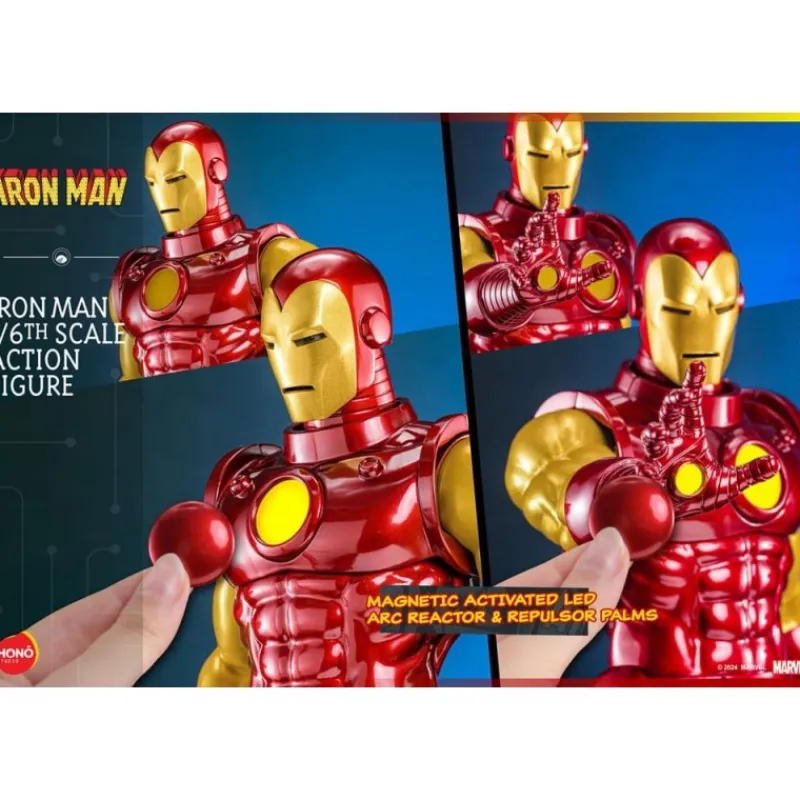 Outlet Figura articulada Iron Man 1/6 con LED 32 cm Superhéroes Marvel|Coleccionismo Marvel