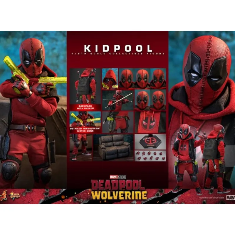 Hot Toys Superhéroes Marvel|Coleccionismo Marvel^Figura articulada Kidpool 22 cm de Deadpool y Wolverine