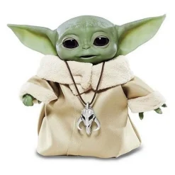 Hasbro The Mandalorian|Regalos Star Wars Por Personaje ^Figura Baby Yoda Grogu Animatrónico con Bolsa