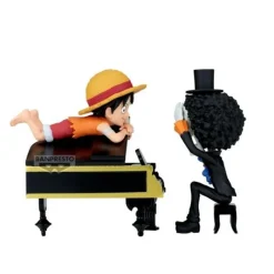 Banpresto Cosas De Luffy One Piece|Figuras One Piece^Figura Monkey D. Luffy & Brook One Piece 8 cm