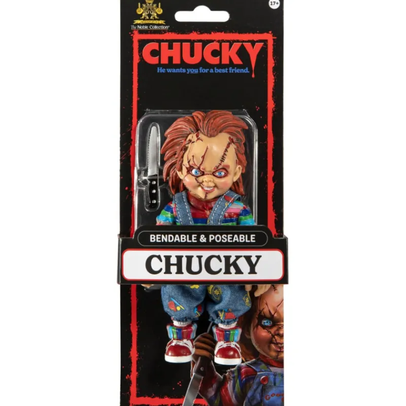 Figura Bendyfigs Chucky - Flexible y Doblable, 14 cm Chucky Muñeco Diabólico