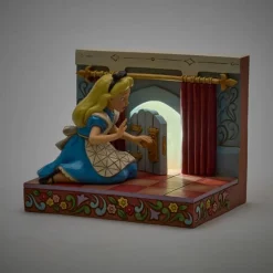 Enesco Películas Y Personajes De Disney ·Alicia Y Cheshire|Figuras Disney De Colección ^Figura con luz Curioser and curioser Alicia