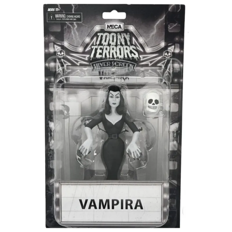 Neca Monstruos De La Universal|Más Regalos De Cine De Terror ^Figura de Colección Vampira Toony Terrors Silver Screen Edition