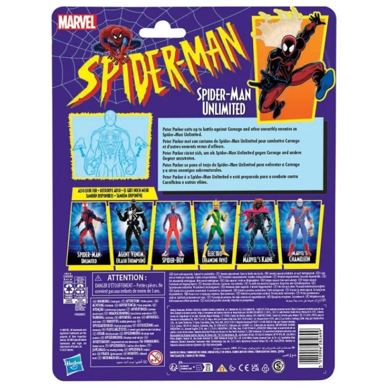 New Figura de Spider-Man Unlimited Marvel Legends Retro 15 cm Superhéroes Marvel|Coleccionismo Marvel