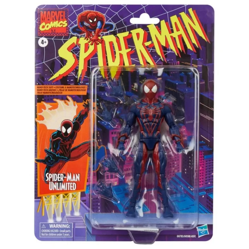 New Figura de Spider-Man Unlimited Marvel Legends Retro 15 cm Superhéroes Marvel|Coleccionismo Marvel