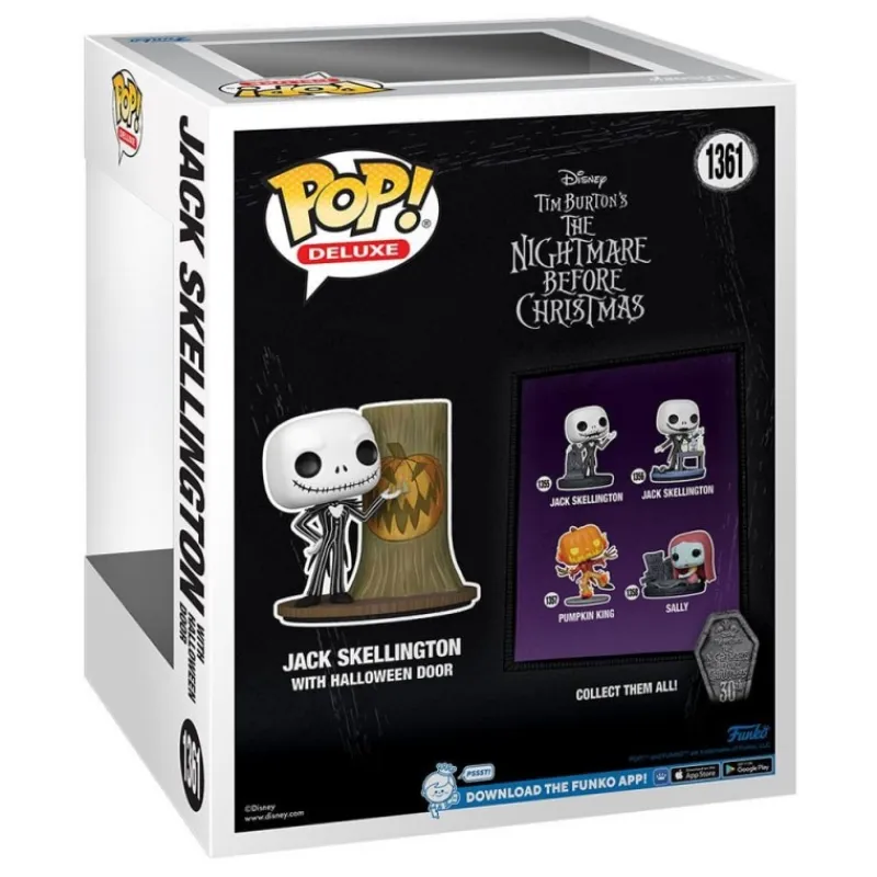 New Figura Deluxe Jack Skellington 30 Aniversario con Puerta de Halloween Pesadilla Antes De Navidad