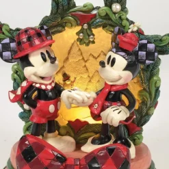 Enesco Películas Y Personajes De Disney ·Mickey & Minnie|Figuras Disney De Colección ^Figura Diorama Disney Mickey y Minnie Navideña
