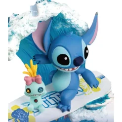 Figura Diorama Stitch Surf Disney 15 cm Películas Y Personajes De Disney ·Lilo Y Stitch|Figuras Disney De Colección