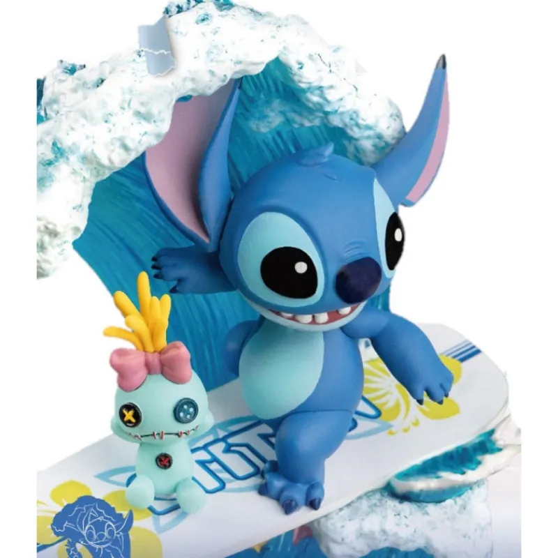 Figura Diorama Stitch Surf Disney 15 cm Películas Y Personajes De Disney ·Lilo Y Stitch|Figuras Disney De Colección