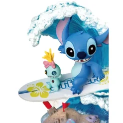 Figura Diorama Stitch Surf Disney 15 cm Películas Y Personajes De Disney ·Lilo Y Stitch|Figuras Disney De Colección