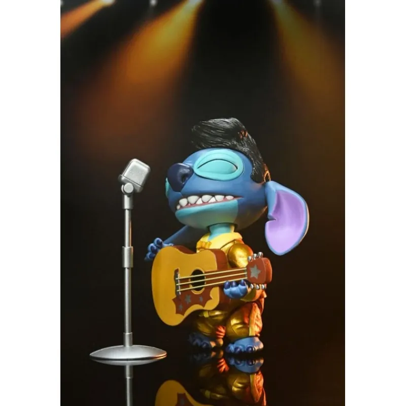 New Figura Elvis Stitch Traje Dorado de 18 cm Lilo & Stitch Películas Y Personajes De Disney ·Lilo Y Stitch|Figuras Disney De Colección