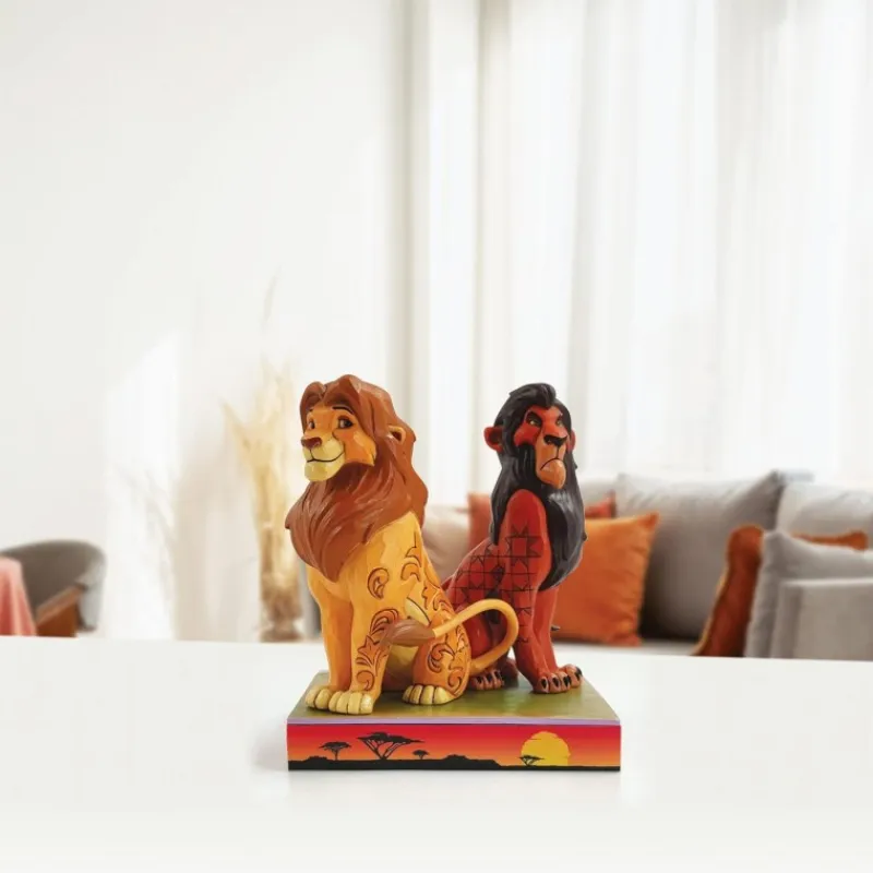 Otros Fabricantes Películas Y Personajes De Disney ·El Rey León|Figuras Disney De Colección ^Figura Enesco Disney El Rey León Simba y Scar 16.5 cm