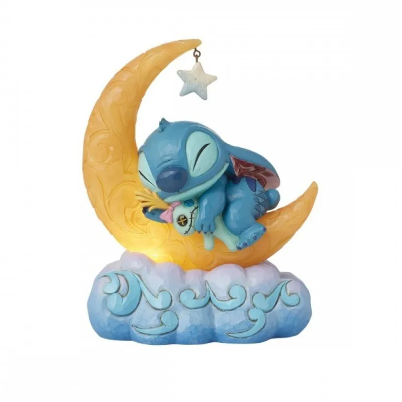 Enesco Películas Y Personajes De Disney ·Lilo Y Stitch|Figuras Disney De Colección ^Figura Stitch & Scrump on Moon Jim Shore