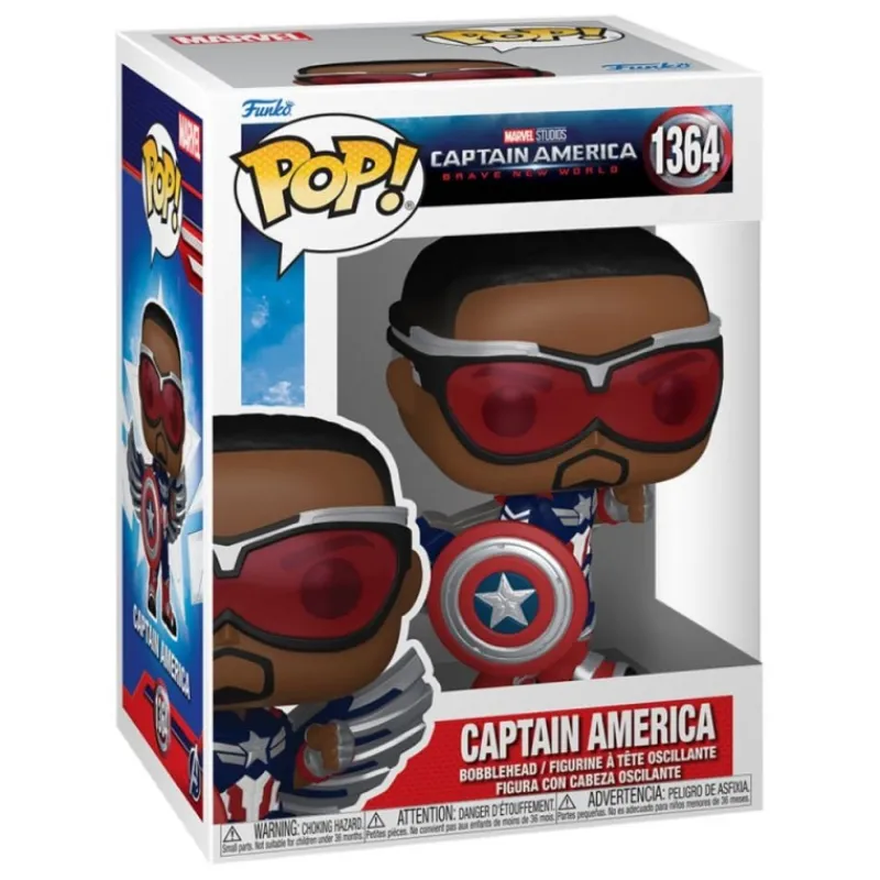 Hot Figura POP! Captain America Brave New World 9 cm Superhéroes Marvel|Funko Marvel
