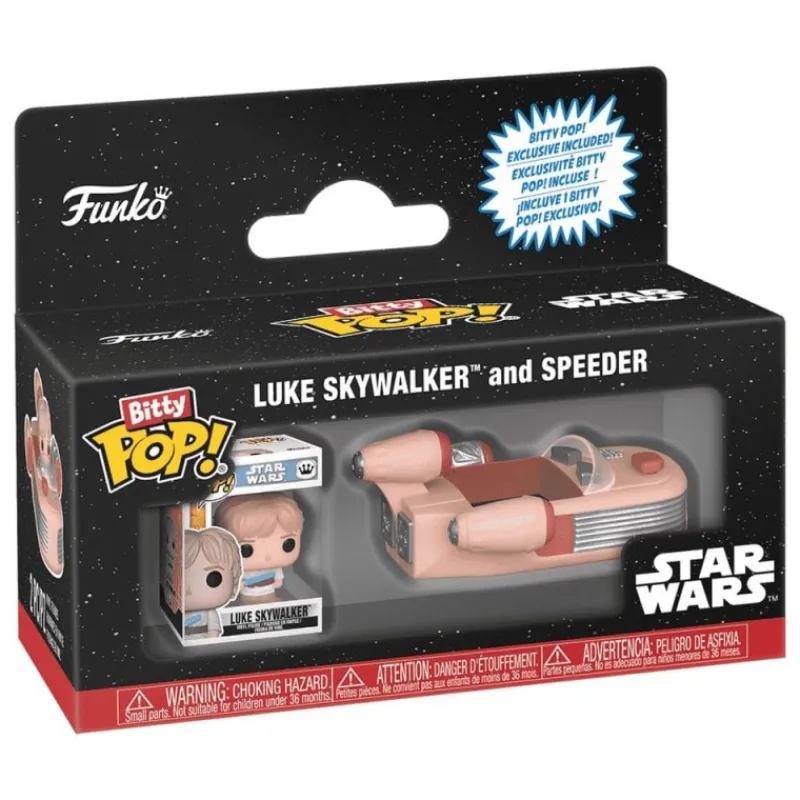 Funko Regalos Star Wars Por Personaje |Funko Pop Star Wars^Figura POP! Luke Skywalker y Speeder Star Wars