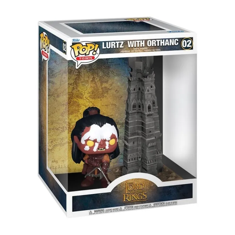 Funko Figuras El Señor De Los Anillos ^Figura POP! Lurtz con Torre Orthanc - 9 cm
