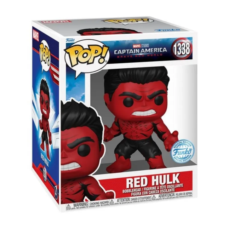 Funko Superhéroes Marvel|Funko Marvel^Figura POP! Red Hulk Retro 15 cm Marvel