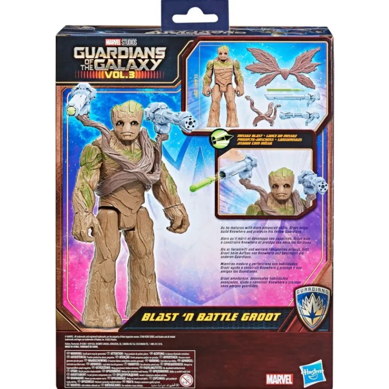Niños Hasbro Marvel Y Dc Para Niños|Juguetes, Figuras Y Más Regalos Para Peques^Figura Blast 'N Battle Groot Guardianes de la Galaxia