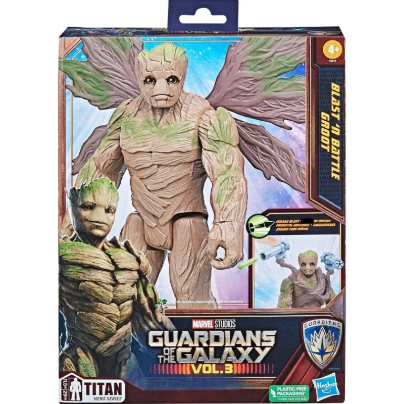 Niños Hasbro Marvel Y Dc Para Niños|Juguetes, Figuras Y Más Regalos Para Peques^Figura Blast 'N Battle Groot Guardianes de la Galaxia