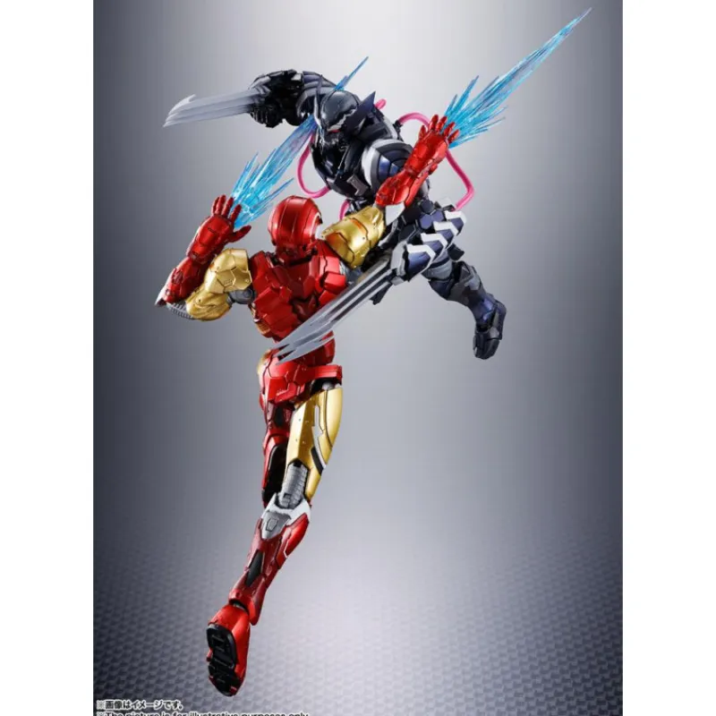 Bandai Superhéroes Marvel|Coleccionismo Marvel^Figura Lobezno Venom simbionte Tech-On