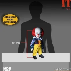 Mezco Toys Pennywise It Y Stephen King |Coleccionismo De Miedo Y Terror^Figura MDS Deluxe Pennywise 38 cm -