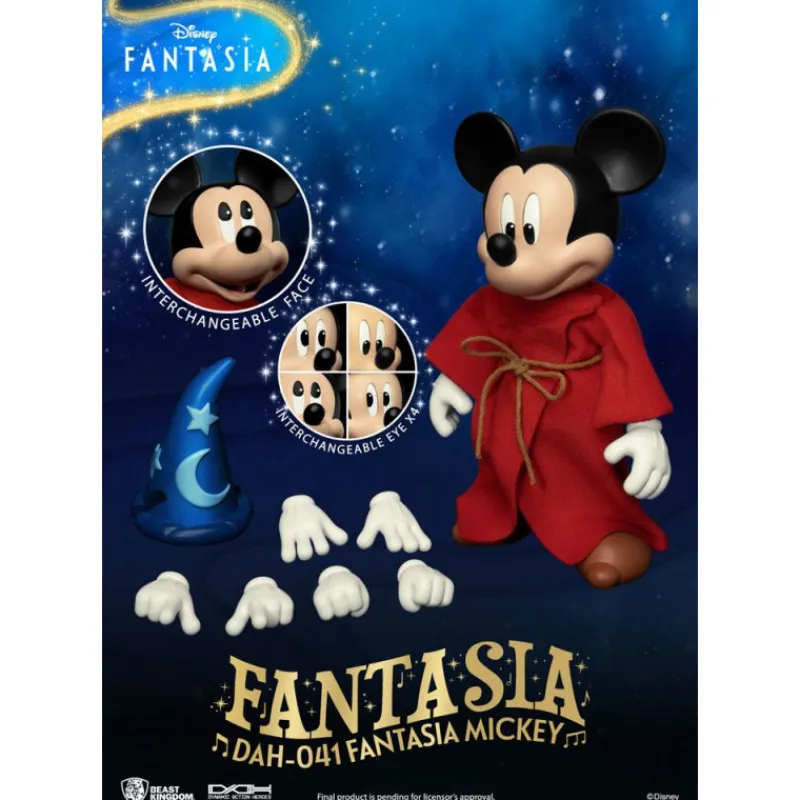 Beast Kingdom Películas Y Personajes De Disney ·Mickey & Minnie|Figuras Disney De Colección ^Figura Mickey Mouse Fantasía Dynamic 8ction Heroes 21 cm