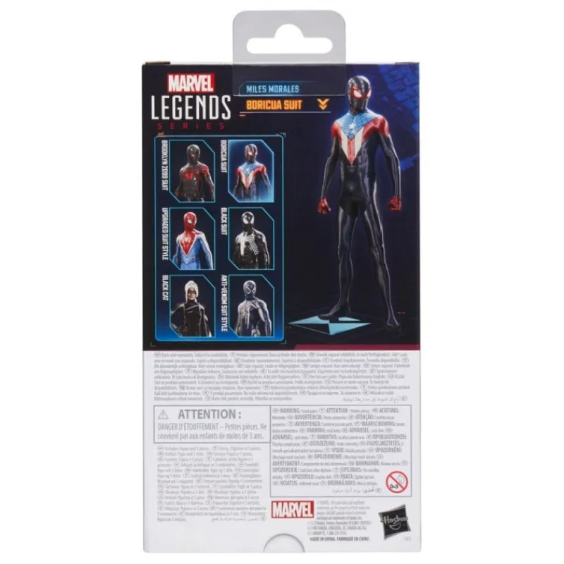 Hasbro Superhéroes Marvel|Coleccionismo Marvel^Figura Miles Morales Spider-Man 2 Boricua Suit Marvel Legends