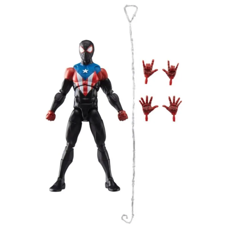 Hasbro Superhéroes Marvel|Coleccionismo Marvel^Figura Miles Morales Spider-Man 2 Boricua Suit Marvel Legends