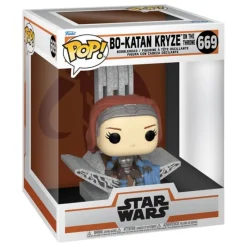 Funko The Mandalorian^Figura POP! Deluxe Bo Katan con Trono 9 cm Star Wars