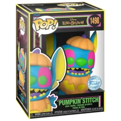 Funko Películas Y Personajes De Disney ·Lilo Y Stitch|Funko Pop Disney^Figura POP! Disney Vinyl Blacklight Pumpkin Stitch 9 cm