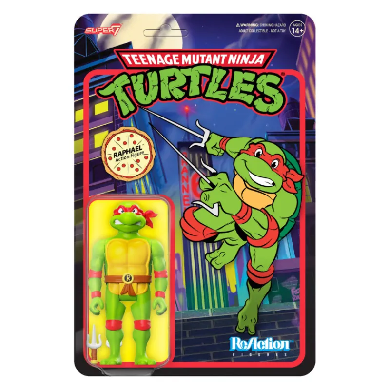 Super7 Las Tortugas Ninja^Figura Reaction Las Tortugas Ninja Raphael Wave 7