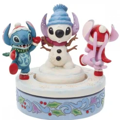 Enesco Películas Y Personajes De Disney ·Lilo Y Stitch|Figuras Disney De Colección ^Figura Stitch & Angel Snowman