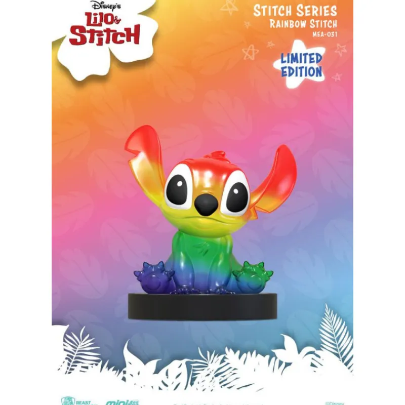 Beast Kingdom Películas Y Personajes De Disney ·Lilo Y Stitch|Figuras Disney De Colección ^Figura Stitch Arcoiris Mini Egg Attack 8 cm Ed. Limitada