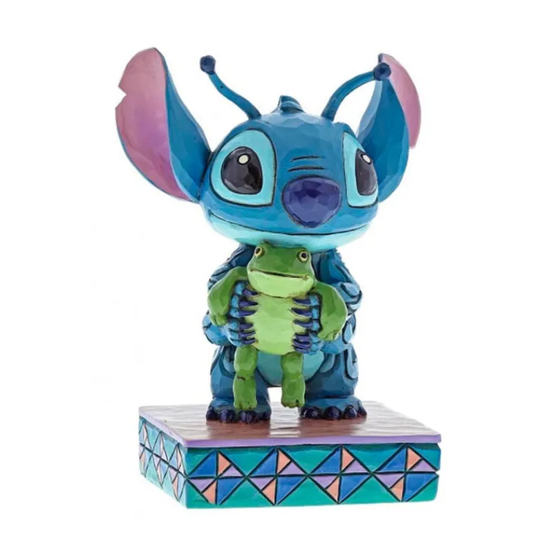 New Figura Stitch con Rana Jim Shore 12 cm Películas Y Personajes De Disney ·Lilo Y Stitch|Figuras Disney De Colección