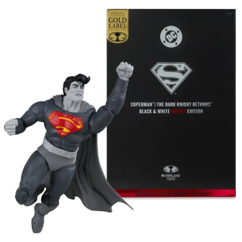 Sale Figura Superman The Dark Knight Returns Black & White Accent Edition Regalos De Superhéroes Dc|Figuras Dc
