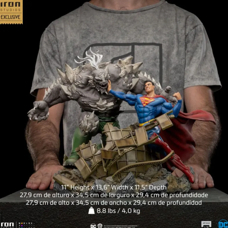 Iron Studios Figuras Dc^Figura Superman vs Doomsday – Estatua 1/10 BDS Art Scale de (30 cm)