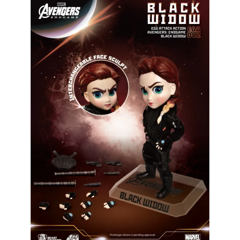 Beast Kingdom Coleccionismo Marvel^Figura Viuda Negra Egg Attack Endgame