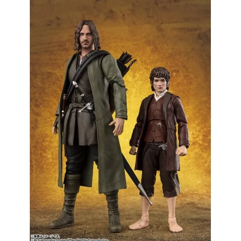 Bandai Figuras El Señor De Los Anillos ^Figuras de El Señor de los Anillos de Frodo Baggins & Gollum de S.H. Figuarts