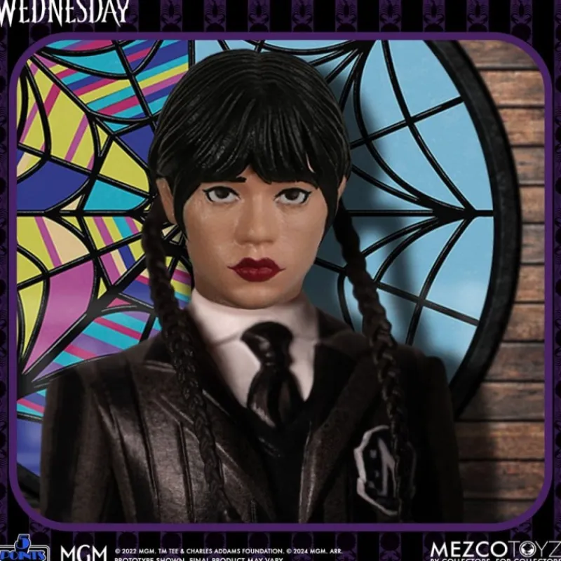 Mezco Toys Miércoles Addams^Figuras Wednesday & Enid 5 Points Miércoles